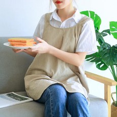 브리프 시골 앞치마 어깨 스트랩 밴드 편안하고 면 커버 주방 청, A.싱글 사이즈, 1개