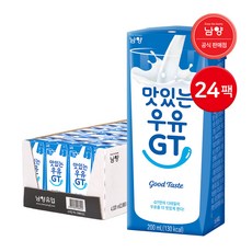 남양유업 맛있는우유GT 멸균우유, 180ml, 24개
