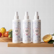 씻지말고 담금 스프레이 과일 야채 세정제 잔류농약제거, 3개, 200ml