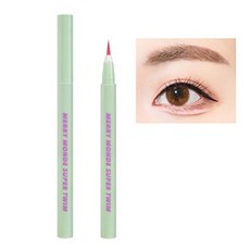 sp 해외 4월 메리 몽드 멀티 컬러 슈퍼 슬림 롱 래스팅 아이 라이 아이라이너, 1, 비비드 블랙