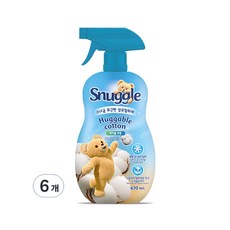 스너글 섬유탈취제 허거블 코튼 본품, 470ml, 6개