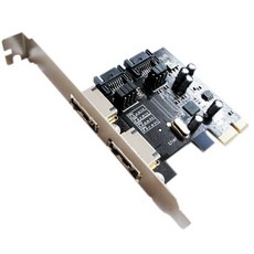 Pci E 에서 Sata3 Pci E Sata3.0 6 기가바이트/초 Ssd Asmedia 칩 확장 카드 Asm1061|추가 카드|, 1개, Black, 단일