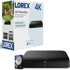 Lorex Fusion 4K 12채널 유선 8개 와이파이 4개 2TB 디지털 비디오 레코더 - 디지털비디오레코더