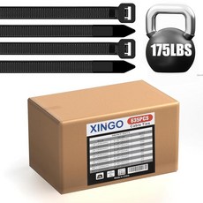 XINGO 12 inch Black Zip Ties Heavy Duty 100 PCS 175 LBS Ultra Strong Plastic Wire Ties Large Cable, Heavy Duty Assorted(175lbs）_Bl