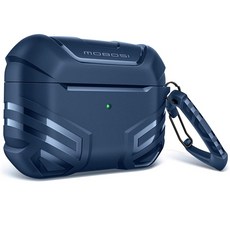 명품 에어팟 프로 케이스 뱅가드아머 군용시리즈 LED MOBOSI Dark Blue, Airpods Pro