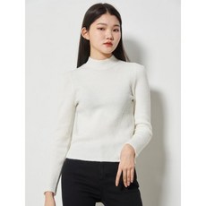 에잇세컨즈 화이트 변형 숄더 모크넥 풀오버 니트 (120Y51DY41)