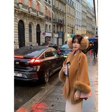 결혼하자맹꽁아 37회 엄홍단 코트 모직 털소매 퍼 노카라 아우터 엘레강스
