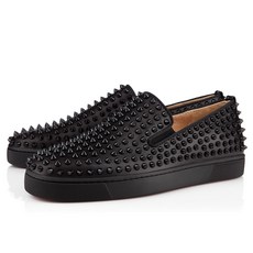크리스찬루부탱 크리스찬 루부탱[Christian Louboutin] 블랙 레저 심플 남녀 공용 로우톱 슈즈 J0004