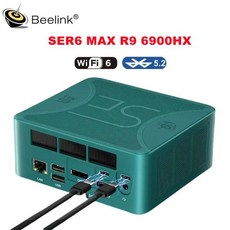 미니PC Beelink SER6 MAX R9 6900HX 미니 PC 윈도우 11 프로 와이파이 6 BT5.2 DDR5 4800Mhz M.2 2280 NVME SSD 4K HD 게, 없음, 32GB, 10) DDR5 32GB 1TB - 미국