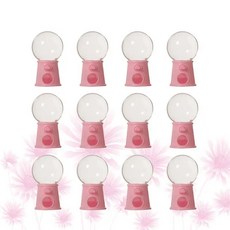 12 Pcs 기계 캔디 디스펜서 Gumball Minicatcher 껌 버블 를위한 자동 판매기 그래버 클로 너트 회전식 파티 은행, 분홍색, 1개
