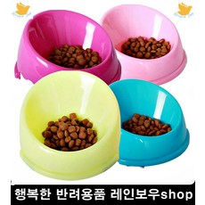 허겁지겁먹는강아지 넘침방지 식기 5개 새끼강아지사료 강아지밥식기, 1개, 대(직경 18cm)-라-14