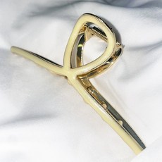 데일리 패션 올림머리 금색 메탈 헤어집게핀