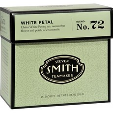 스미스 팀원 화이트 페탈 블렌드 72번(풀잎 화이트 티 인퓨전) 1.06 oz 티백 15 카운트 : 스티븐 스미스 티 : 그로세리 &amp, 1
