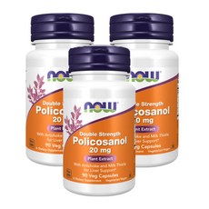 ﻿NOW Policosanol 폴리코사놀 20 mg 90 Veg 캡슐 X 3개, 90개
