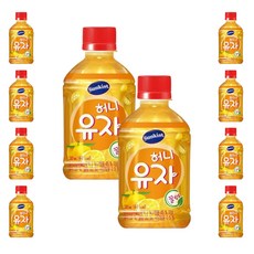 해태 썬키스트 허니유자 280ml 24개 건강차 유자차