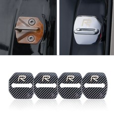 4 개/대 볼보 RDESIGN R 디자인에 대 한 녹 방지 자동차 도어 잠금 Volvo V70 XC60 S60 V60 V40 XC90 자동차 액세서리|차량용 스티커|, 1개, TYPE  A Black, 단일