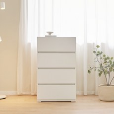 캐슬 하이그로시 LPM 와이드 3단서랍장 4단서랍장 5단서랍장 E0, 화이트, 4단, 4단