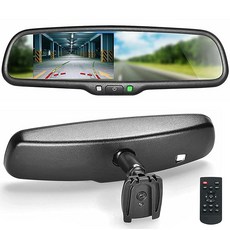 Master Tailgaters 10.5인치 OEM 백미러 4.3인치 LCD 스크린 + 조광 나침반 및 온도 | 범용 핏 자동 조절 밝기 눈부심 방지 오리지널 미러 교체 16986, Dynamic Parking Lines