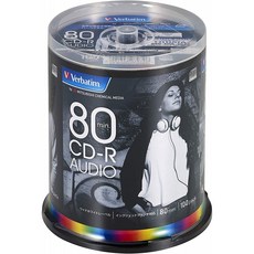 Verbatim 바베이타무 음악 CD-R 80 분 100 개 화이트 프린터 블 48 배속 MUR80FP100SV2