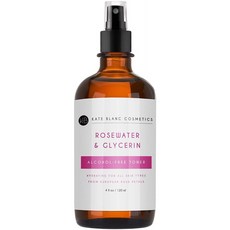 케이트 블랑의 로즈워터 &amp; 글리세린 페이셜 토너 &amp; 스프레이(4oz). 100% 퓨어 &amp; 내추럴 애스트린젠트., 1