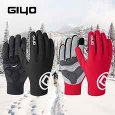 GIYO-S22 자전거 싸이클링 겨울 방한 장갑 스마트폰터치 기능, BLACK