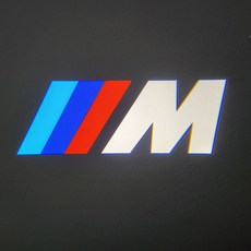 그린텍 (무변색) BMW F10 G01 G02 G20 G30 X3 X4 X5 X6 3 4 5시리즈 전용 MINI 미니쿠퍼 도어빔 도어램프 도어라이트, 1세트, B타입(M로고)-일체형렌즈