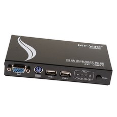 Zeyuan 프리미엄 USB KVM 분배기 박스 VGA 출력 4 Way with 4 PC KVM 케이블 블랙, 1개