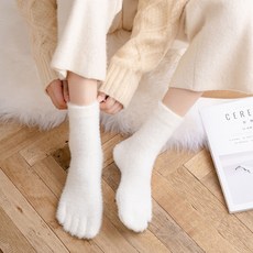 컬라피 부드러운 극세사 데일리 발가락 수면양말