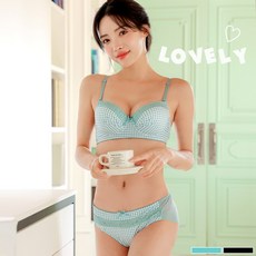 오늘도도도_체크 노라인팬티 여성 속옷 세트 여자 속옷