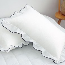 베개커버프릴누빔화이트