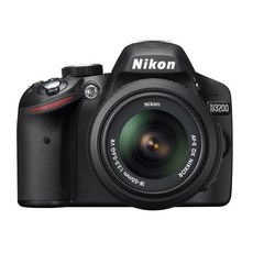 Nikon 디지털 SLR 카메라 D3200 렌즈 키트 AF-S DX NIKKOR 18-55mm f3.5-5.6G VR 부속 블랙 D3200LKBK - d3200