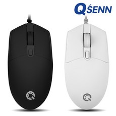 QSENN GP-M500 USB 게이밍 유선마우스, 화이트, 화이트