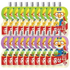 뽀로로 홍삼쏙쏙 사과매실10팩+포도블루베리10팩, 20개, 100ml