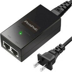 PLUSPOE기가비트 PoE 인젝터 어댑터 30W 10/100/1000Mbps RJ45 IEEE 802.3af/802.3at 준수 최대 100미터325피트 흰색, POE(802.3af) - poe공유기