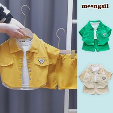 몽실이 셔츠형자켓 반팔상하복 실이 셔츠형자켓 반팔상하복