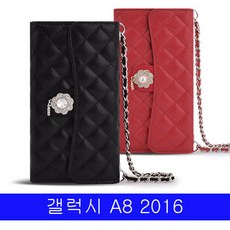 댜댜마켓 갤럭시 A8 2016 LMN 큐빅퀄팅 체인클러치 A810 케이스 핸드폰카드케이스