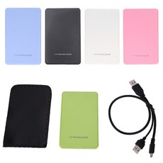 5 색 2.5 "USB 2.0 SATA HD Box 1 테라바이트 HDD 하드 드라이브 외부 인클로저 케이스 최대 2 테라바이트 데이터 전송 백업 도구 PC|HDD 인클로저|, 1개, show as photo, CHINA