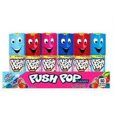 Topps Push Pop Candy Assortment 탑스 푸쉬 팝 캔디 여러가지맛 14g 24개