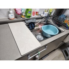 싱크대 작업대 받침대 거치대 인조대리석, 30cm, 그레이, 58cm, 1개