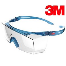 3M 보안경 SF-3701ASA 안경위에사용가능 보호안경 안전안경, 렌즈색상: 투명 프레임색상: 블루