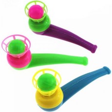 3PCS 볼 블로우 플로팅 블로우 파이프 볼 생일 파티 밸런스 게임용 플로팅 볼 랜덤 컬러, 1개