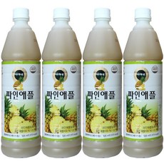 청솔 파인애플 음료베이스 835ml / 과일원액, 4개