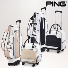 핑여성골프백  핑 여성 골프백세트 바퀴형 캐디백 여자 휠 보스턴백 세트 PING SC W2 블랙 