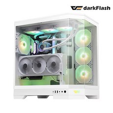 부피가 큰 상품은 개별 택배비 적용으로인한 2개이상 구매시 착불로 발송됩니다.darkFlash DQX90 ARGB 강화유리 미들타워 PC케이스 (화이트)