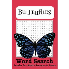 Butterfly Word Search Puzzle Book: Word Searches with Easy to Read Print about Butterflies Nature, Butterfly Word Search Puzzle B