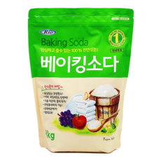 리오 베이킹소다 3kg 천연성분/욕실청소/주방청소/과일세척/표백, 1개, 800g