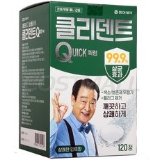 동아제약 클리덴트 퀵 120정 상큼한민트향 틀니 전용세정제 코스트코, 1개