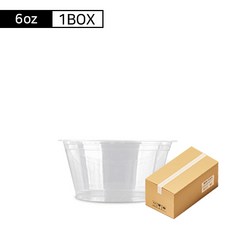 6온스 투명컵 PET 1박스 1000개 디저트 컵 소스컵, 1개, 단품