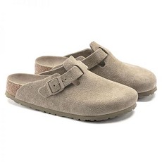 버켄스탁 보스턴 Birkenstock 슬리퍼 시어링 스웨이드 여자 타우페