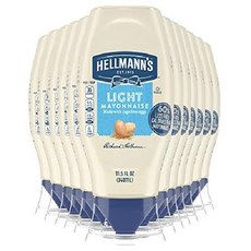 Hellmanns 라이트 마요네즈 스퀴즈 병 591ml 3팩, 11.5 액상 온스 (12개 들이)